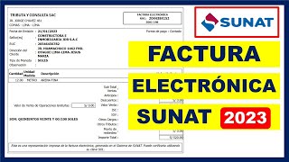 Cómo emitir una Factura Electrónica 2023  Sunat [upl. by Atiloj351]