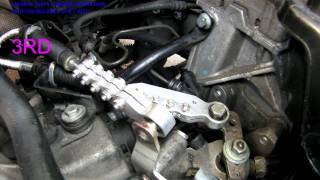 VW MKIV 02J SHIFTER LINKAGE OPERATION WITH AFTERMARKET BITS [upl. by Arndt362]