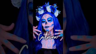 MAQUILLAJE CATRINA AZUL 💙 CatrinaMakeup MaquillajeCatrina MaquillajeMexicano [upl. by Iidnarb]