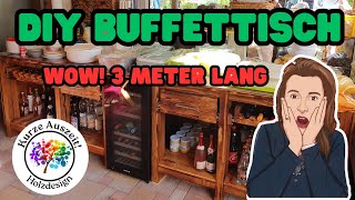 Wie ich 6 Monate abends neben Job und Familie diesen 3m langen Buffettisch Serviertisch gebaut habe [upl. by Joette]