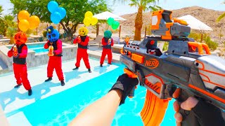 Nerf War Balloon Battle [upl. by Fisk]