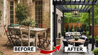 Budget Backyard Patio Makeover  Renter Friendly Patio Privacy Ideas [upl. by Limaa]