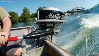 Martin quot200quot Outboard Cold Start amp Run [upl. by Hephzipa]