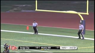 Dillon Burkhard of Dodge City kicks 38 yd FG [upl. by Yrdua]