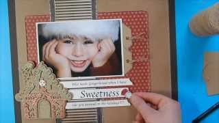 How to Make a Gingerbread House Scrapbook Layout [upl. by Lakim]