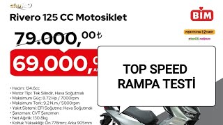 SKYJET RIVERO 125 CC SCOOTER TOP SPEED RAMPA VE SÜRÜŞ TESTİ [upl. by Atikat345]