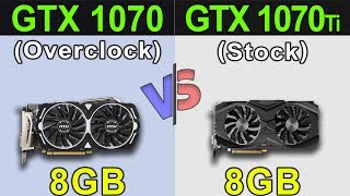 GTX 1070 Overclock VS GTX 1070 Ti Stock  New Games Benchmarks [upl. by Alliuqahs279]