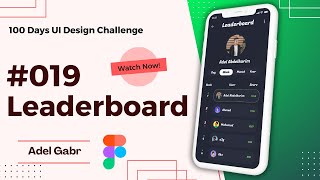 Create Leaderboard Page with Figma  Daily UI Design Challenge 019 [upl. by Eesdnil]