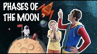 Kit Explores Phases of The Moon for Kids  The Moon Animated Video For Kids [upl. by Lednek]