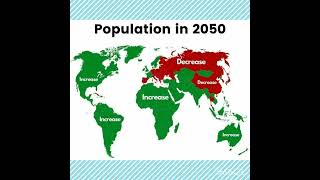 Population of your country will increase or decrease by 2050 map population 2050 youtubeshorts [upl. by Obidiah]