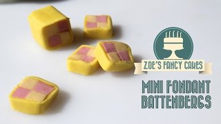 How to make mini fondant battenbergs How To Cake Tutorial [upl. by Erdried859]