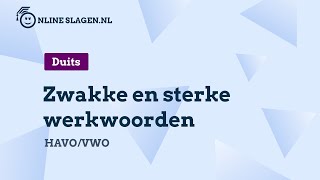 Zwakke en sterke werkwoorden tegenwoordige tijd  Duits Eindexamen havo amp vwo [upl. by Edeline]