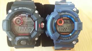 GShock battle Casio GShock Frogman GF8250CM vs Casio GShock Rangeman GW9400 [upl. by Ariaek]