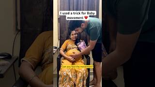 Wait for baby kick 😍🥰  Simple trick for baby movement ♥️ sagocouple saravanangopika pregnancy [upl. by Afatsum]