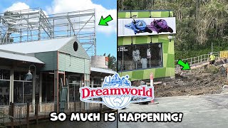 Dreamworld  Big Rivertown Restaurant Update Bye Bye Motocoaster Entrance amp MORE [upl. by Ymac151]