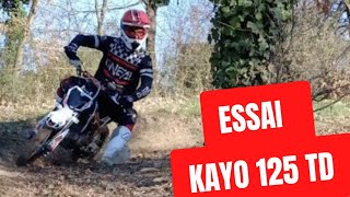 Essai Dirt Bike  Pit Bike  on teste la KAYO TD 125 [upl. by Nauqahs]