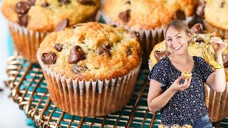 Use Up Old Bananas to Make Moist Chocolate Chip Banana Muffins [upl. by Lerud153]