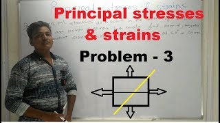 Principal stresses amp strains  Problem  3  Plane Inclined   Hindi   Strength of Materials [upl. by Ostler937]