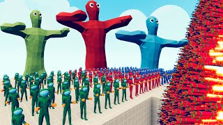 100x ZOMBIE amp AMONG US ARMY  3x GIANT vs 3x EVERY GOD  Totally Accurate Battle Simulator TABS [upl. by Suedaht]