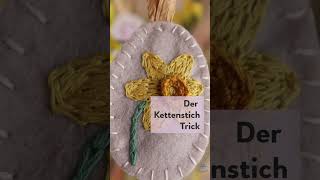 Der KettenstichTrick sticken [upl. by Ssitnerp]