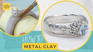 How To Metal Clay DIY Silber Ring Tutorial [upl. by Eirdua]