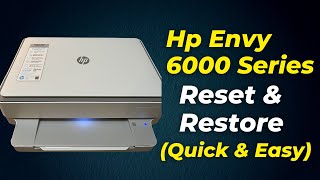 HP Envy 6000 Series How To Reset amp Restore Printer 6452e  6455e 6400e 2024 Step By Step Guide [upl. by Moises698]