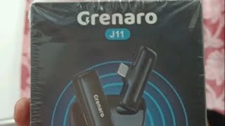 GRENARO J11 Wireless Mic with Charging Case Lavalier Microphone review [upl. by Yrekcaz]