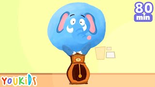 Hickory Dickory Dock the Elephant Went up the Clock  Youkids Nursery Rhymes [upl. by Yearwood11]