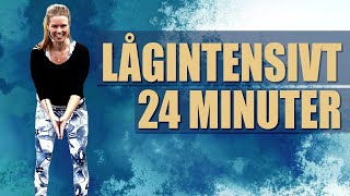 24 MINUTER LÅGINTENSIV TRÄNING  inga hopp låg puls stående övningar [upl. by Marleen]