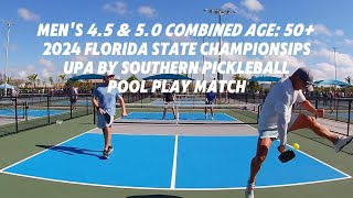 Mens Doubles 45 amp 50 Combined Age 50 pickleball tournament [upl. by Hanoy]