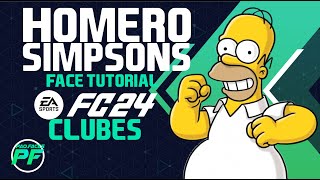 EA FC 24 HOMER SIMPSON FACE Pro Clubs Face Creation  CAREER MODE  LOOKALIKE [upl. by Neerual]