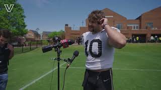 Vandy Football  Langston Patterson Interview Spring Practice [upl. by Thordia]