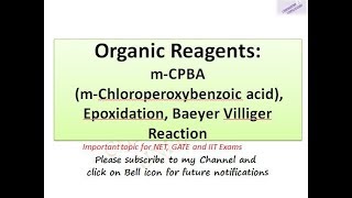 m Chloroperoxybenzoic acid Epoxidation Baeyer Villiger Reaction [upl. by Spear]