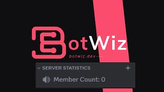 Discord Server Stats  No Code  BotWizdev [upl. by Helfant]