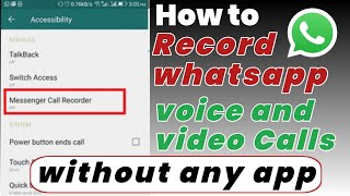 how to record whatsapp calls without app  record video and voice calls on whatsapp [upl. by Cordy]