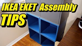 IKEA EKET Modular Storage Cabinet Assembly Tips [upl. by Lay]