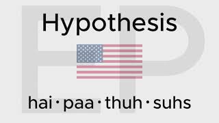 HOW TO PRONOUNCE HYPOTHESIS American and British [upl. by Esila]