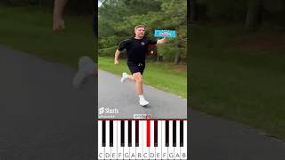 Running With Bigger And Bigger Feastables MrBeast  Octave Piano Tutorial [upl. by Alilad]