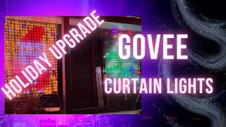 Govee Curtain Lights unboxing and install Outdoor Holiday Christmas lights [upl. by Euqenimod]