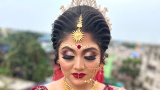 Bridal hairstyles makeup youtubeshorts shortsvideo viral bengali advancedhairstyle [upl. by Rothberg]