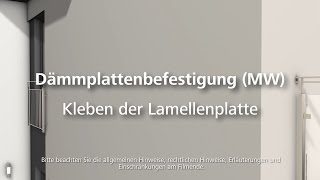 Dämmung Lamellendämmplatte kleben  Wärmedämmung  WDVS  FassadendämmungVerarbeitung [upl. by Nerraf]