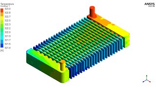 ANSYS FLUENT CFD simulation for 3D radiator [upl. by Ailb]