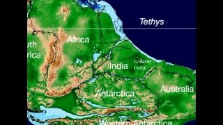 Plate Tectonic Evolution of India Scotese Animation [upl. by Nonek246]