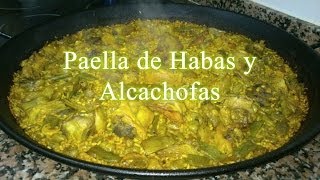 Receta tradicional de arroz con habas y alcachofas [upl. by Derag]