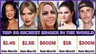 TOP 50 RICHEST SINGER IN THE WORLD2024🌎💰💵 rich viralvideo [upl. by Newkirk820]