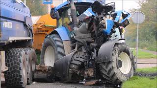 Tractor total loss na ernstig ongeluk Mozartlaan [upl. by Adur]