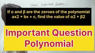 Important question polynomial class 10  board important question class 10 maths polynomial [upl. by Leandra]