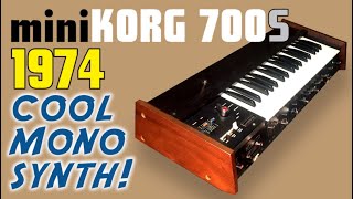 KORG MINIKORG 700S Analog Synthesizer 1974  HD DEMO [upl. by Epner]