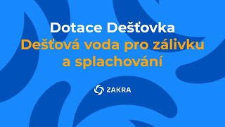 Dotace dešťovka zálivka zahrady a splachování toalety dešťovou vodou [upl. by Enilrek]