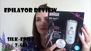 Epilator review Braun Silképil 7 7561 Wet amp Dry [upl. by Yelrihs]